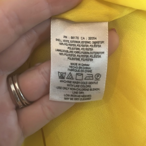 Maeve Yellow Maxi Pleated A-Line Skirt big slits / both sides front size medium - Picture 7 of 9